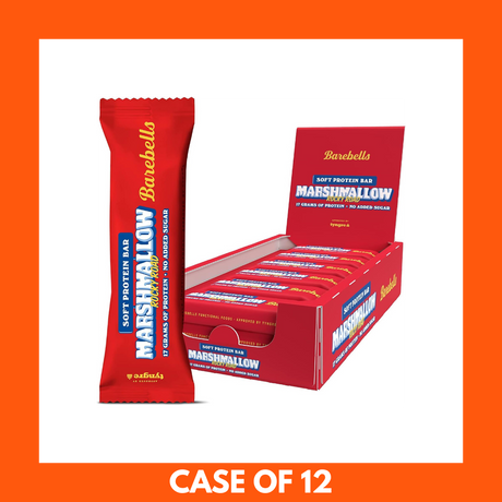 Barebells Rocky Road Protein Bar unwrapped showing chocolate coating