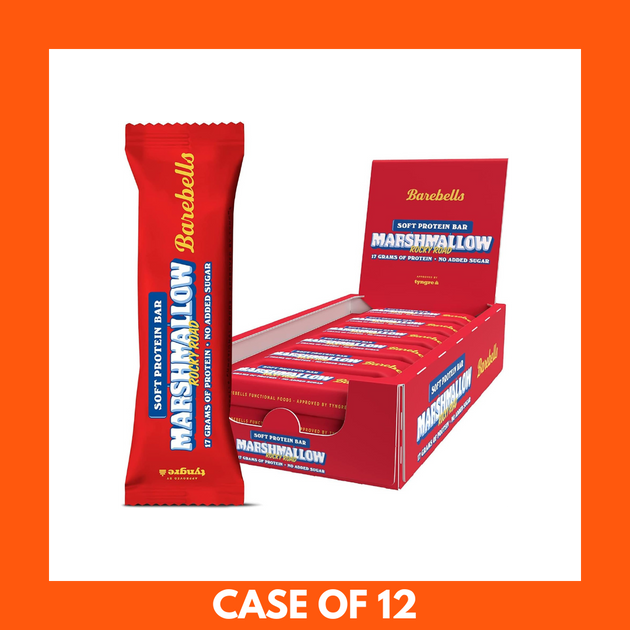 Barebells Rocky Road Protein Bar unwrapped showing chocolate coating