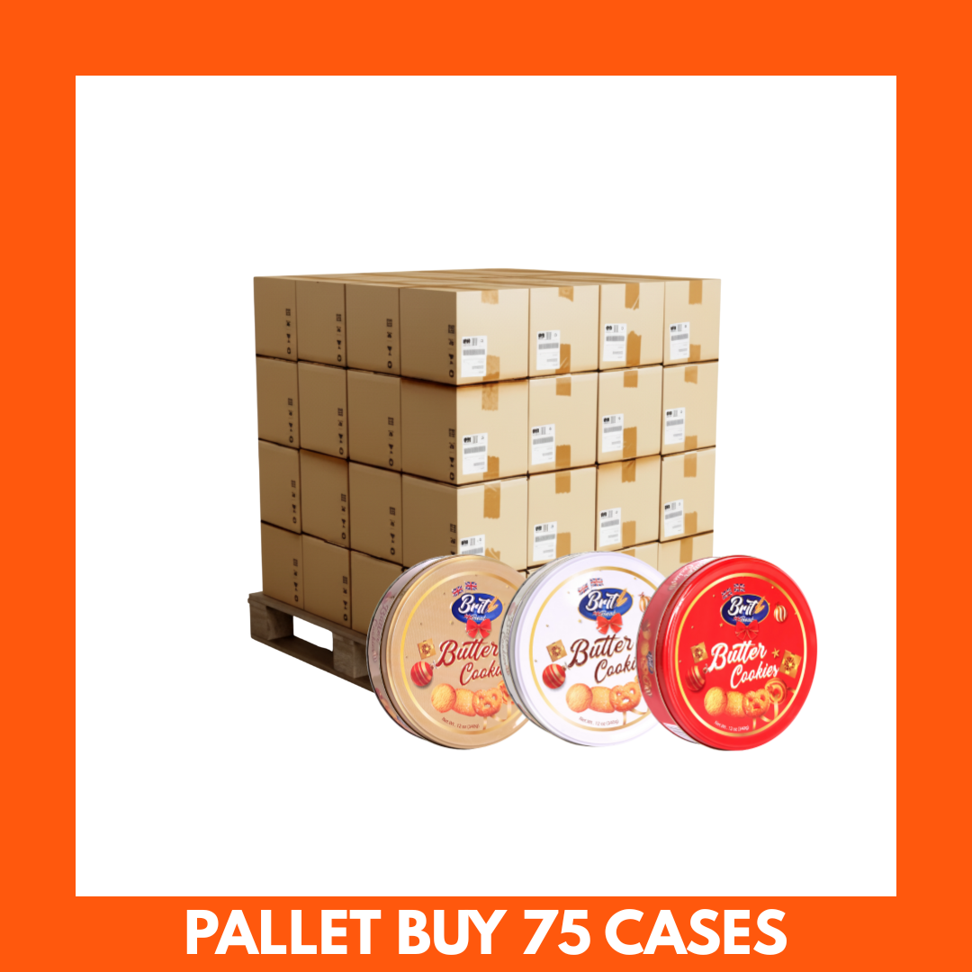 Brit Treat Xmas Collection Danish Butter Cookies 340g gift set of three festive tins