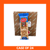 Close-up of Golden Crunchy Peanut Crispy Bar unwrapped on a table