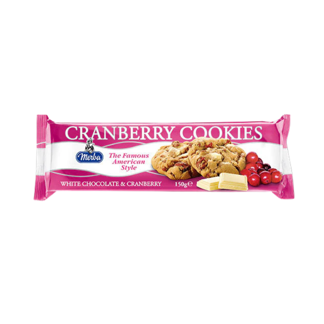 Close-up of cranberry cookies with chocolate chunks