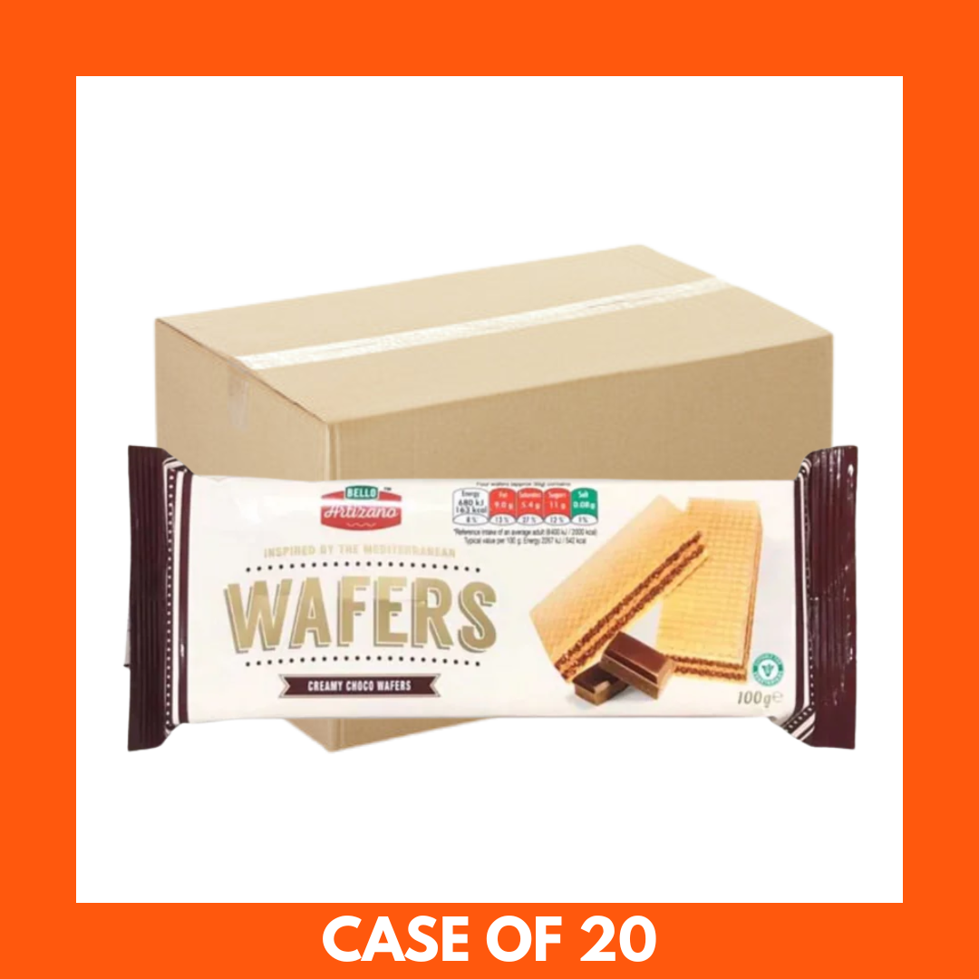 Bello Artizano Creamy Choco Wafers 100g box with chocolate filling
