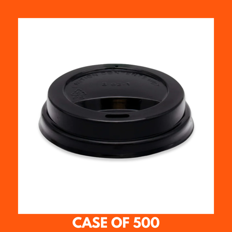 Black Premium Takeaway Sip Lids 80mm x 500/1000