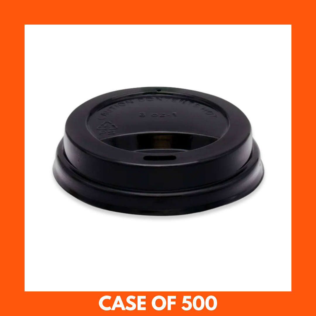 Black Premium Takeaway Sip Lids 90mm x 500