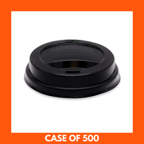 Black Premium Takeaway Sip Lids 90mm x 500
