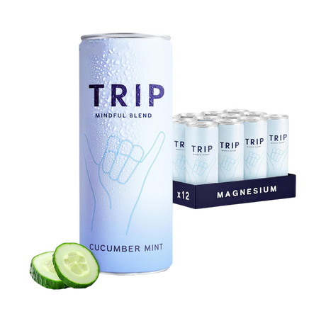 Pack of 12 TRIP Cucumber Mint sparkling functional drinks
