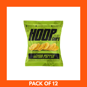 HOOP CHIPS Lemon Pepper Plantain Chips 35g x 12