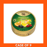 Close-up of Cavendish & Harvey hard candy drops Mix Fruits 200g — glossy red, orange, yellow and green round fruit-flavored sweets