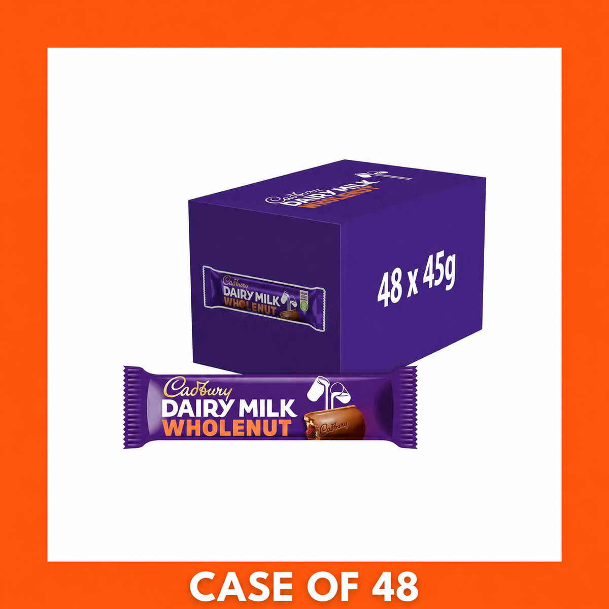 Cadbury Wholenut 48 x 45g