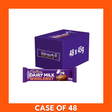 Cadbury Wholenut bulk pack — 48 x 45g milk chocolate bars in a retail carton, Cadbury logo and whole-hazelnut imagery on purple packaging