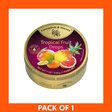 Cavendish & Harvey Hard Candy Drops Tropical 1 x 200g — clear jar with branded label showing assorted glossy round tropical fruit‑flavored candies in bright yellow, orange, red and green
