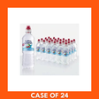 Pack of 24 Radnor Hills Splash Cherry 500ml bottles – clear PET bottles with pink-red cherry drink, white screw caps and branded labels showing cherry graphics, shrink-wrapped on a cardboard tray.