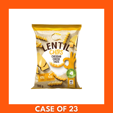 Oho Lentil Crisps with Cheddar Cheese 1 x 100g