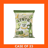 Single 100g bag of Oho Lentil Crisps, Jalapeño and Lime flavor — close-up of the bag with visible lentil crisps and jalapeño slice