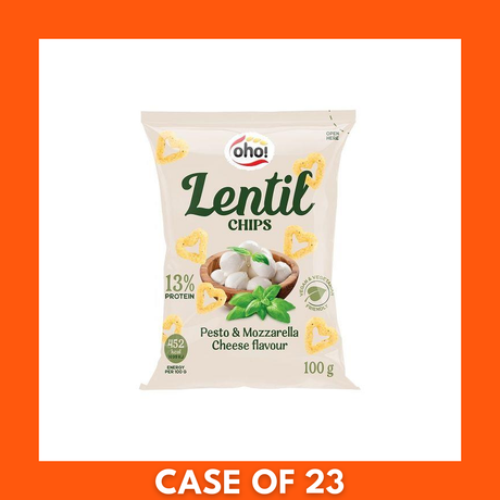 Oho Lentil Crisps with Pesto and Mozzarella 1 x 100g