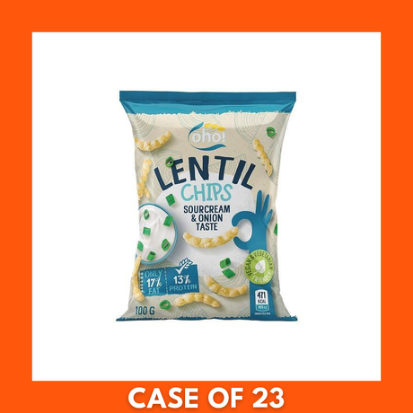Oho Lentil Crisps with Sour Cream and Onion 1 x 100g