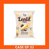 Oho Lentil Crisps Truffle and Hard Cheese 100g bag showing front packaging with brand name and flavor