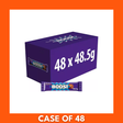 Pack of 48 Cadbury Boost chocolate bars (48.5 g each) in a purple retail carton showing the Boost logo and bar image