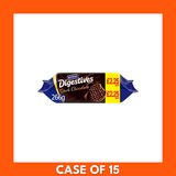Single pack of McVities Digestive Dark Chocolate biscuits, 266g (1 x 266g), priced £2.25