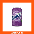 Sunkist Grape 12-pack (12 x 355 ml) — purple soda cans in branded packaging showing the Sunkist logo and grape imagery