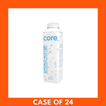 24-pack of Core Spring Water 500ml Tetra Pak cartons in a boxed tray, neatly arranged with visible Core branding and 500ml volume information