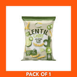 Oho Lentil Crisps Jalapeño & Lime, 1 x 100g bag — green-accented packaging showing crisps and jalapeño-lime graphics