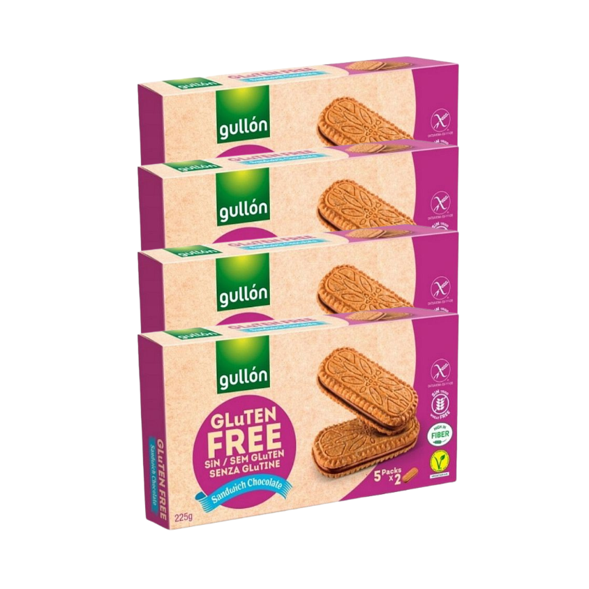 Gullon Gluten Free Chocolate Sandwich Biscuits Pack of 4