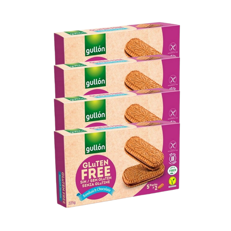 Gullon Gluten Free Chocolate Sandwich Biscuits Pack of 4