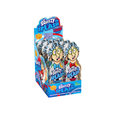 Mr Squeezy Splash 30ml liquid candy spray in blue raspberry and strawberry flavors.