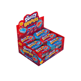 Wholesale display case of 12 Mr Squeezy Bubbles, showcasing the colorful packaging.