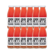 A 250ml bottle of Pressuice Apple-Strawberry Juice with fresh fruit ingredients.