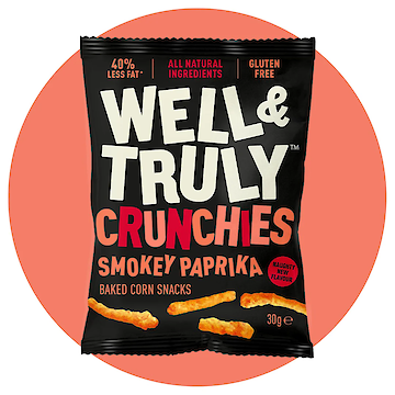 Product image of Well & Truly Crunchies Smokey Paprika 10 x 30g by Well & Truly