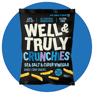 Product image of Well & Truly Crunchies Sea salt & Cider Vinegar 10 x 30g by Well & Truly