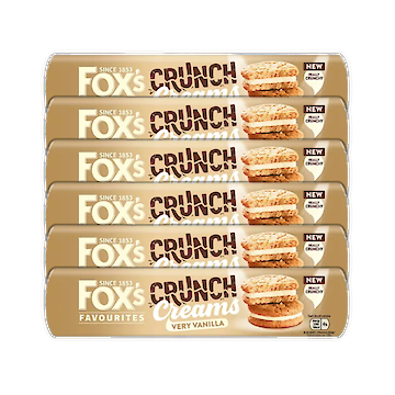 Product image of Fox's Favourites Crunch Creams Very Vanilla 6 x 200g by FOX'S