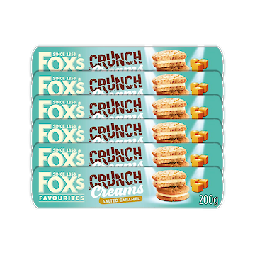 Product image of Fox's Salted Caramel Crunch Cream Biscuits 6x200g by FOX'S