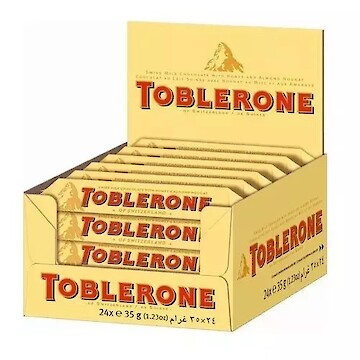 Product image of Toblerone Milk Chocolate Bars - Wholesale Case (24 x 35g) by Toblerone