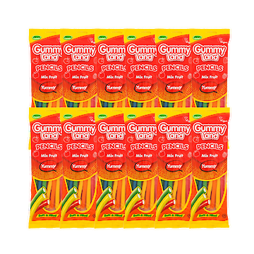 Product image of Gummy Land Pencils Mix Fruit Fizzy Sweets 150g (Case of 12) by Gummy Land