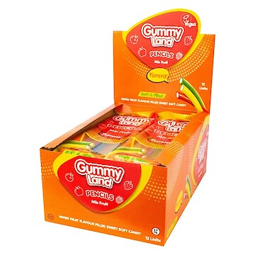 Product image of Gummy Land Pencils Mix Fruit Fizzy Sweets 150g (Case of 12) by Gummy Land