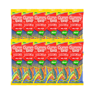 Product image of Gummy Land Pencils Mix Fruit Sweets 150g (Case of 12) by Gummy Land