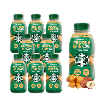 Product image of Starbucks Caramel Hazelnut Flavour Protein Drink 330ml (Pack of 8) by Starbucks