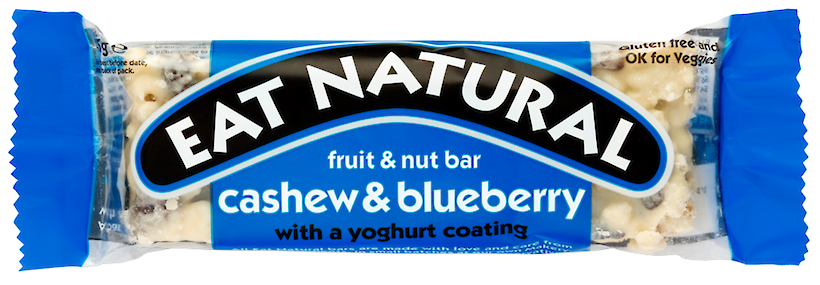 Product image of Cashew and Blueberry with a Yoghurt Coating Fruit & Nut Bar by Eat Natural