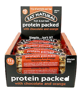 Product image of Protein Packed Fruit & Nut Bar with Chocolate & Orange by Eat Natural